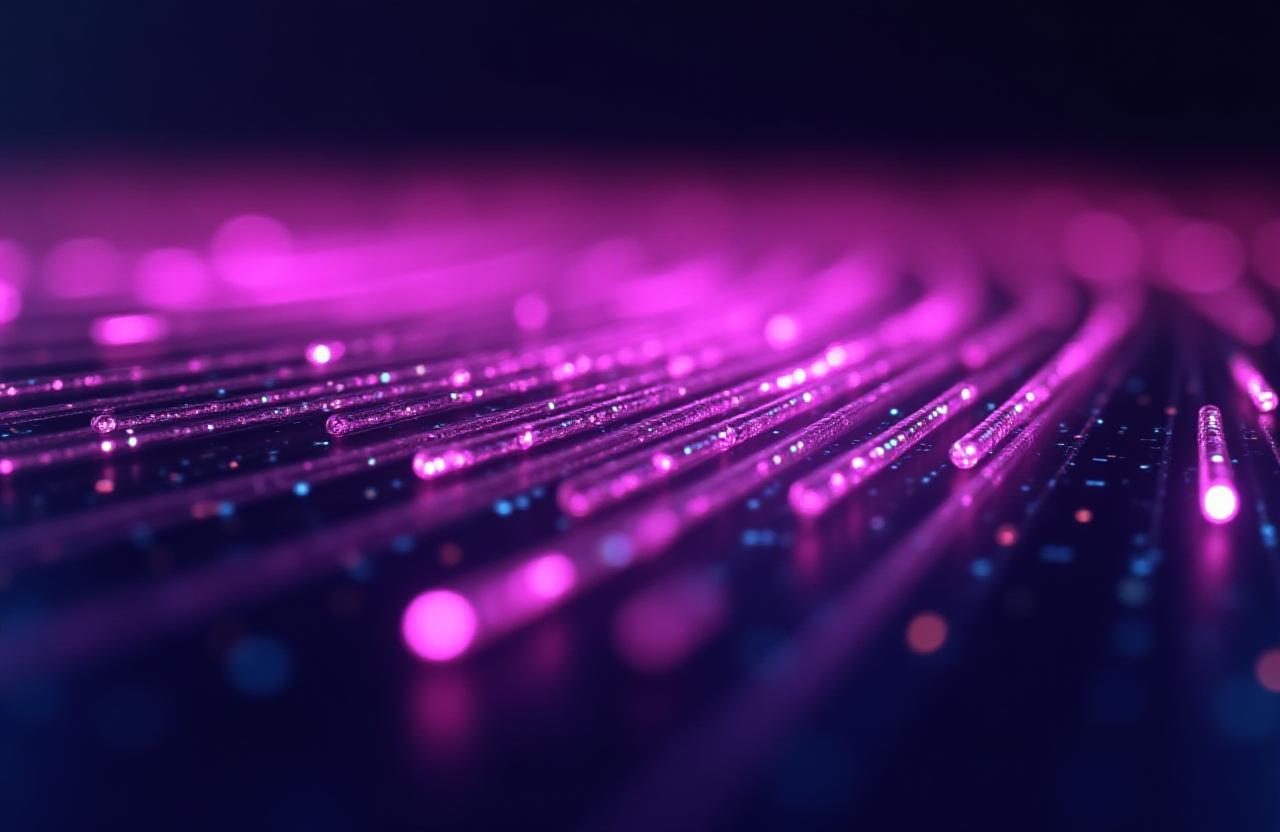 Security concept with abstract blue and violet tones